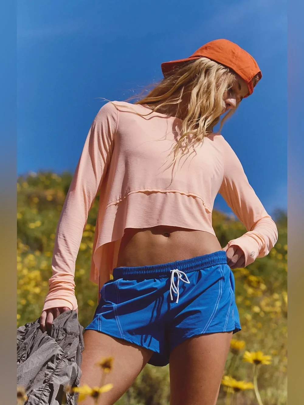 NWT! FP Free People Movement Tempo UV Protection Long Sleeve Tee Sz Medium